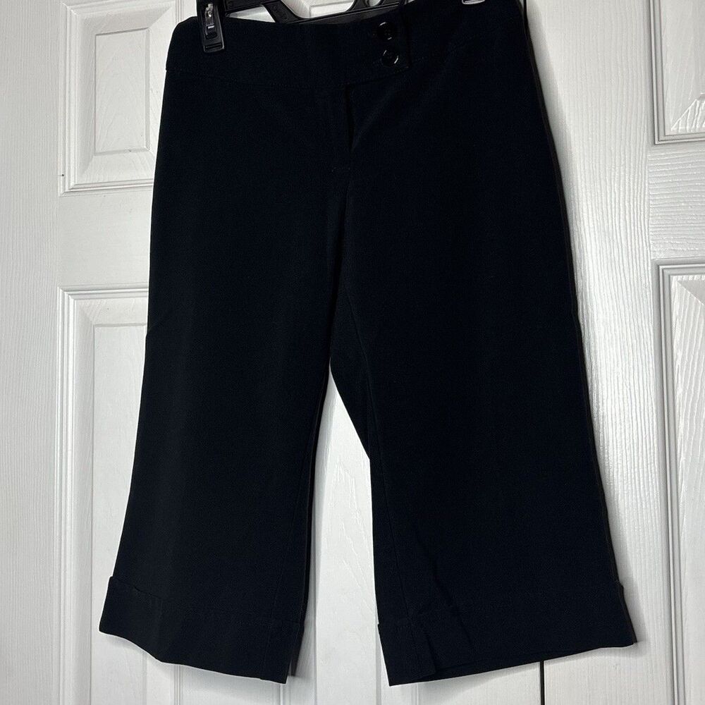Spring Street Vintage Black Wide Leg Cropped Pants High Rise